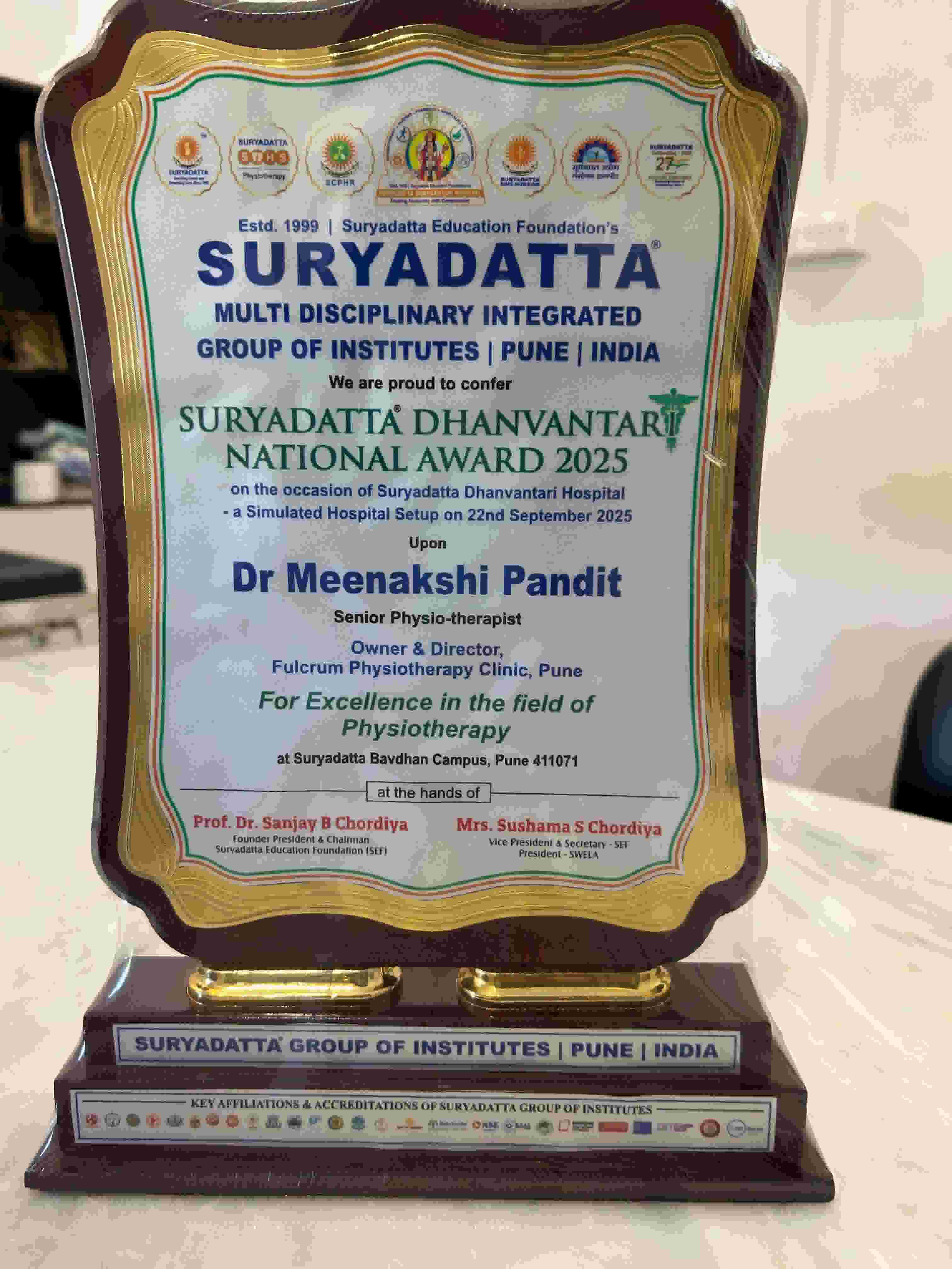Suryadatta Dhanvantari National Award 2025 , Pune